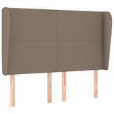 Vidaxl hoofdbord met randen 147x23x118 128 cm stof taupe