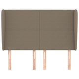 Vidaxl hoofdbord met randen 147x23x118 128 cm stof taupe