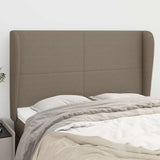 Vidaxl hoofdbord met randen 147x23x118 128 cm stof taupe