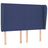Vidaxl hoofdbord met randen 147x23x118 128 cm stof blauw