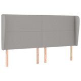 Vidaxl hoofdbord met randen 163x23x118 128 cm stof lichtgrijs