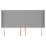 Vidaxl hoofdbord met randen 163x23x118 128 cm stof lichtgrijs