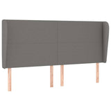 Vidaxl hoofdbord met randen 163x23x118 128 cm stof donkergrijs