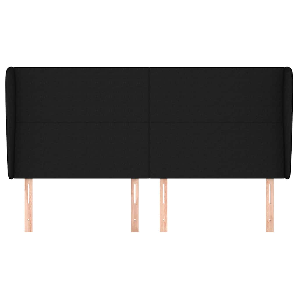 Vidaxl hoofdbord met randen 163x23x118 128 cm stof zwart