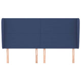 Vidaxl hoofdbord met randen 163x23x118 128 cm stof blauw