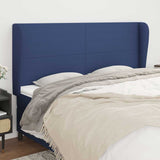 Vidaxl hoofdbord met randen 163x23x118 128 cm stof blauw