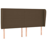 Vidaxl hoofdbord met randen 183x23x118 128 cm stof donkerbruin