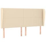 Vidaxl hoofdbord met randen 183x23x118 128 cm stof crèmekleurig