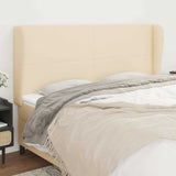 Vidaxl hoofdbord met randen 183x23x118 128 cm stof crèmekleurig