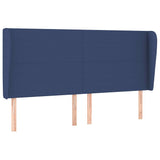 Vidaxl hoofdbord met randen 183x23x118 128 cm stof blauw