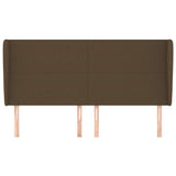 Vidaxl hoofdbord met randen 203x23x118 128 cm stof donkerbruin