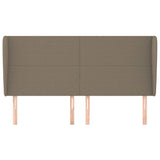 Vidaxl hoofdbord met randen 203x23x118 128 cm stof taupe
