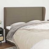 Vidaxl hoofdbord met randen 203x23x118 128 cm stof taupe