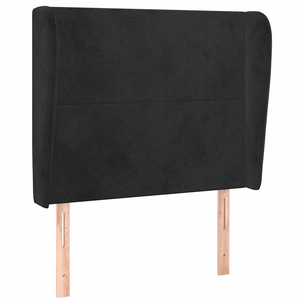 Vidaxl hoofdbord met randen 83x23x118 128 cm fluweel zwart