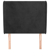 Vidaxl hoofdbord met randen 83x23x118 128 cm fluweel zwart