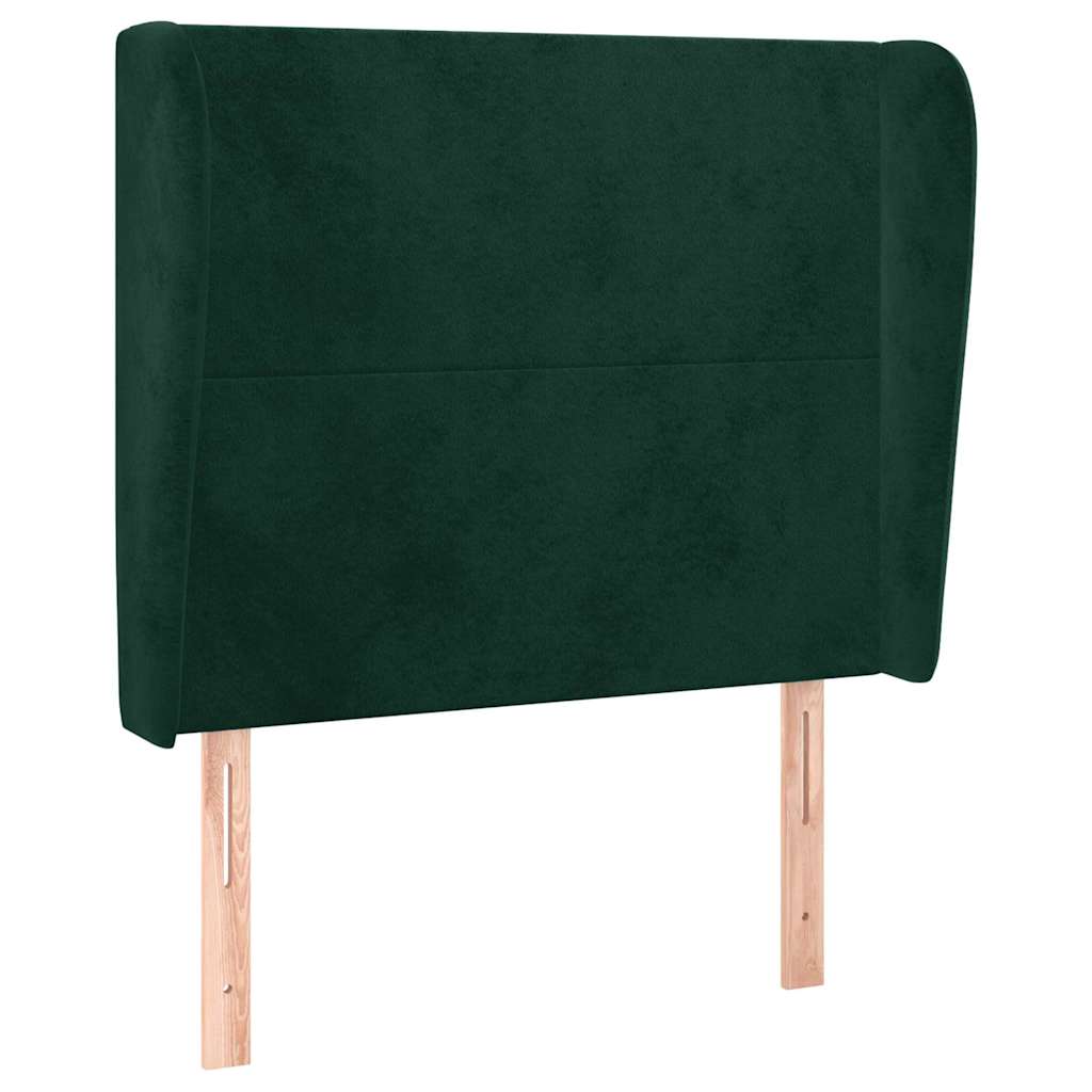 Vidaxl hoofdbord met randen 83x23x118 128 cm fluweel donkergroen
