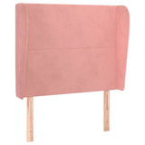 Vidaxl hoofdbord met randen 83x23x118 128 cm fluweel roze