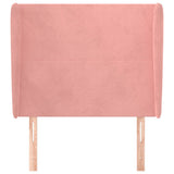 Vidaxl hoofdbord met randen 83x23x118 128 cm fluweel roze