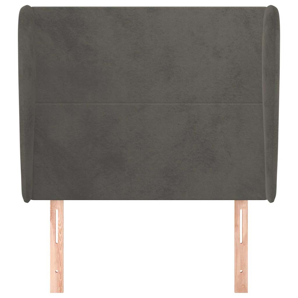 Vidaxl hoofdbord met randen 93x23x118 128 cm fluweel donkergrijs