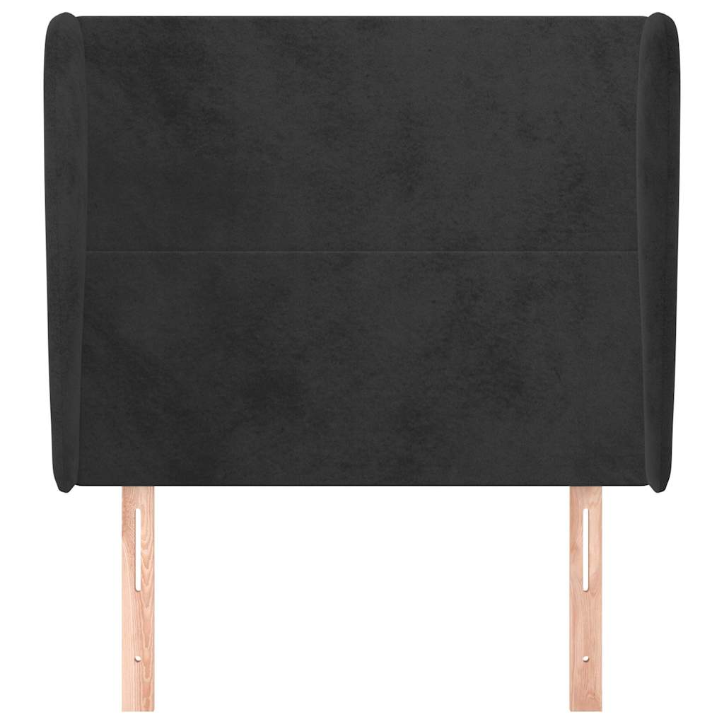 Vidaxl hoofdbord met randen 93x23x118 128 cm fluweel zwart