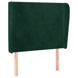 Vidaxl hoofdbord met randen 93x23x118 128 cm fluweel donkergroen