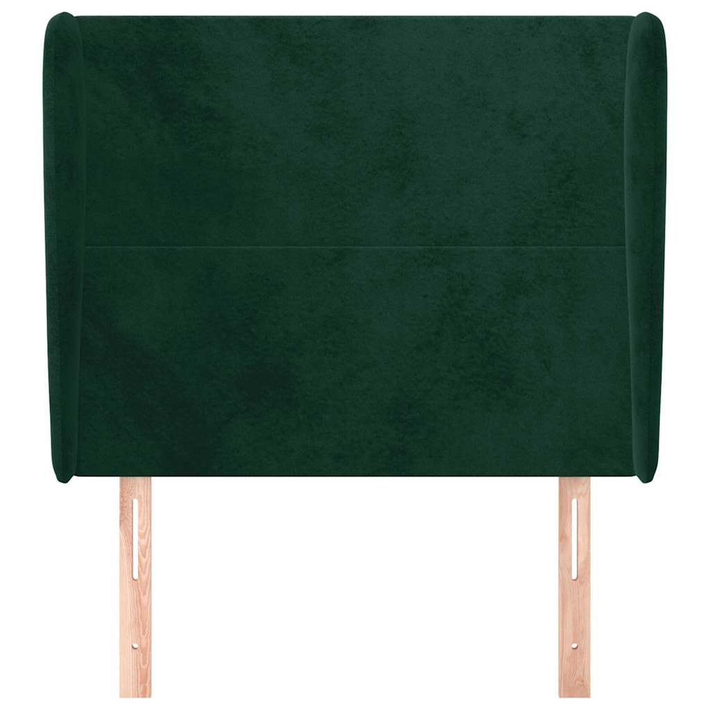 Vidaxl hoofdbord met randen 93x23x118 128 cm fluweel donkergroen
