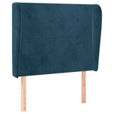 Vidaxl hoofdbord met randen 93x23x118 128 cm fluweel donkerblauw