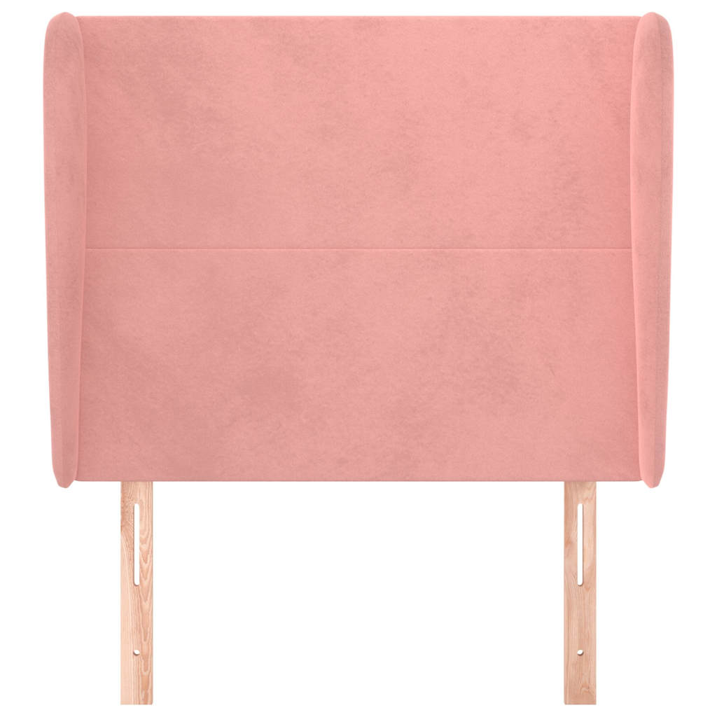 Vidaxl hoofdbord met randen 93x23x118 128 cm fluweel roze