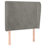 Vidaxl hoofdbord met randen 103x23x118 128 cm fluweel lichtgrijs