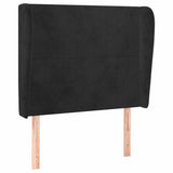 Vidaxl hoofdbord met randen 103x23x118 128 cm fluweel zwart