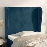 Vidaxl hoofdbord met randen 103x23x118 128 cm fluweel donkerblauw