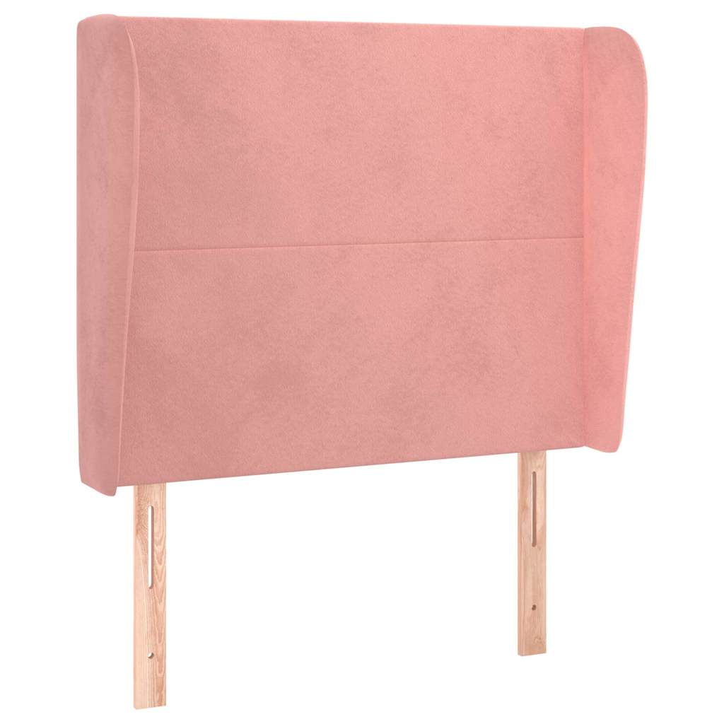 Vidaxl hoofdbord met randen 103x23x118 128 cm fluweel roze
