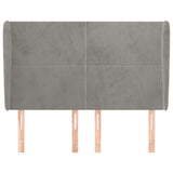 Vidaxl hoofdbord met randen 147x23x118 128 cm fluweel lichtgrijs