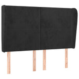 Vidaxl hoofdbord met randen 147x23x118 128 cm fluweel zwart