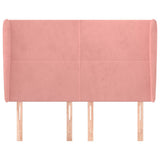 Vidaxl hoofdbord met randen 147x23x118 128 cm fluweel roze