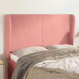 Vidaxl hoofdbord met randen 147x23x118 128 cm fluweel roze