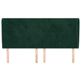 Vidaxl hoofdbord met randen 163x23x118 128 cm fluweel donkergroen