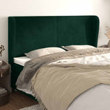 Vidaxl hoofdbord met randen 183x23x118 128 cm fluweel donkergroen