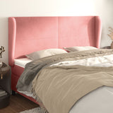 Vidaxl hoofdbord met randen 183x23x118 128 cm fluweel roze