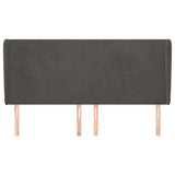 Vidaxl hoofdbord met randen 203x23x118 128 cm fluweel donkergrijs