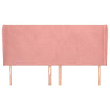 Vidaxl hoofdbord met randen 203x23x118 128 cm fluweel roze