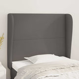 Vidaxl hoofdbord met randen 83x23x118 128 cm kunstleer grijs