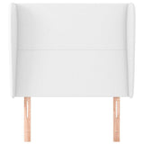 Vidaxl hoofdbord met randen 93x23x118 128 cm kunstleer wit