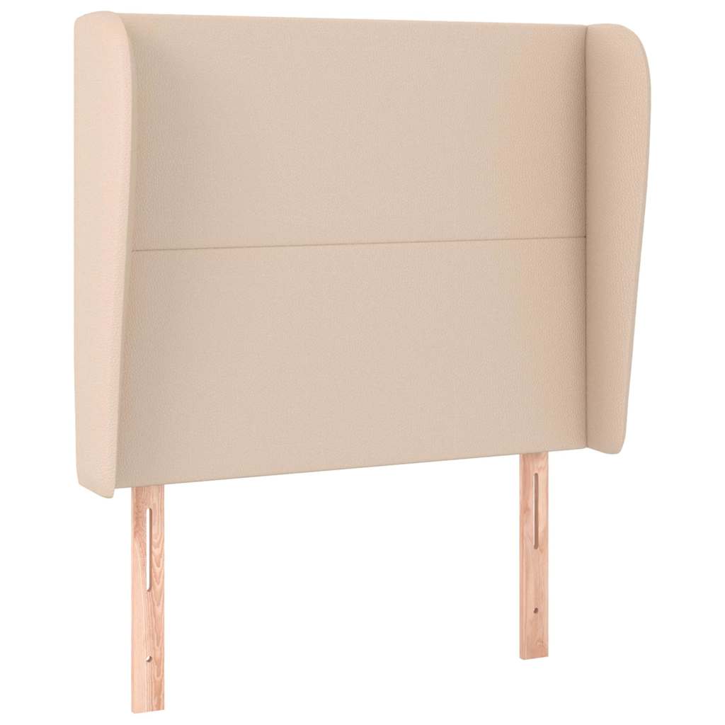 Vidaxl hoofdbord met randen 93x23x118 128 cm kunstleer cappuccinokleur