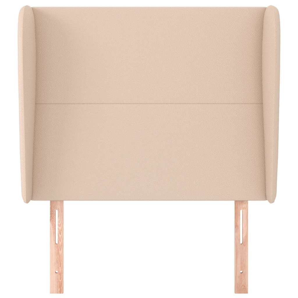 Vidaxl hoofdbord met randen 93x23x118 128 cm kunstleer cappuccinokleur