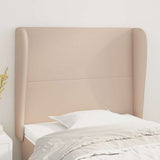Vidaxl hoofdbord met randen 93x23x118 128 cm kunstleer cappuccinokleur