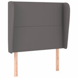 Vidaxl hoofdbord met randen 103x23x118 128 cm kunstleer grijs