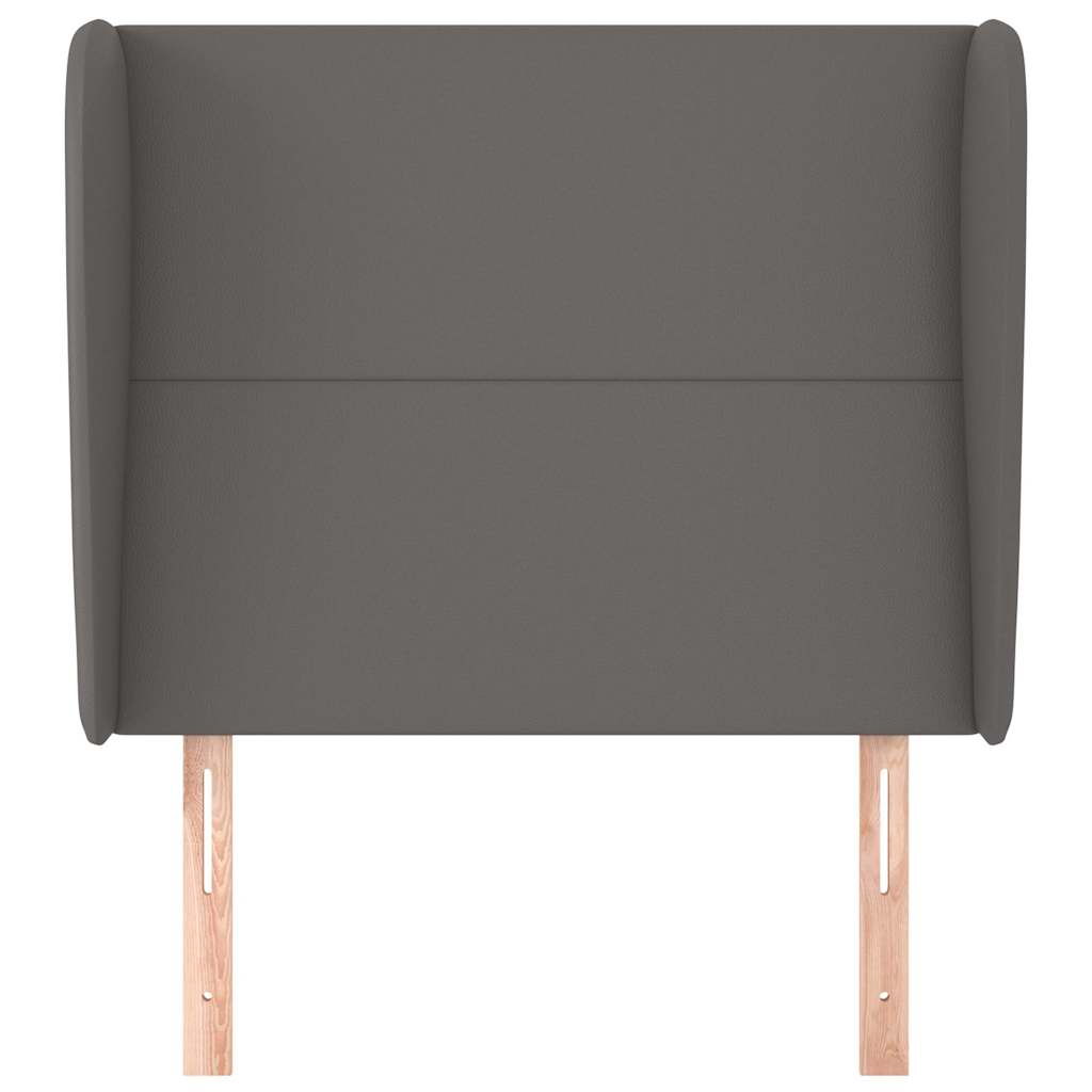 Vidaxl hoofdbord met randen 103x23x118 128 cm kunstleer grijs