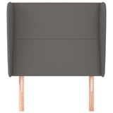 Vidaxl hoofdbord met randen 103x23x118 128 cm kunstleer grijs