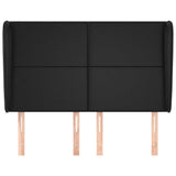 Vidaxl hoofdbord met randen 147x23x118 128 cm kunstleer zwart